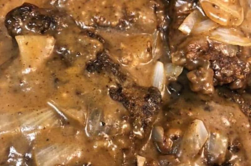 easy cubed steak with onion gravy recipe quick weeknight dinner idea
