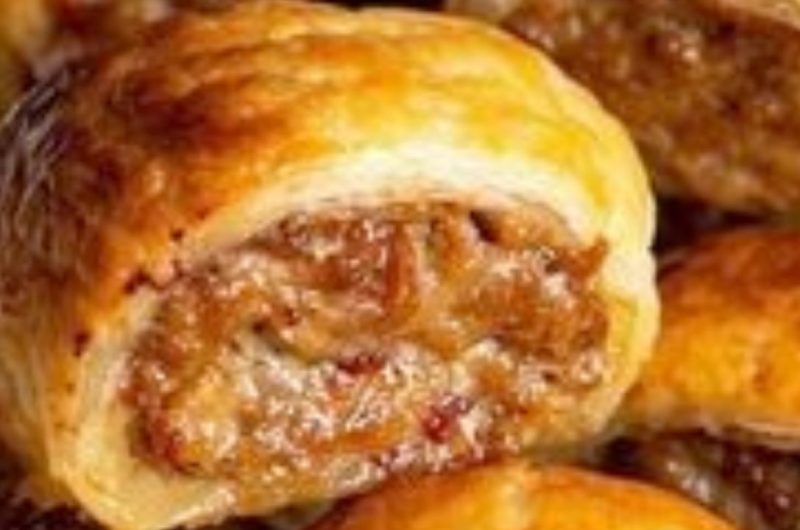 easy french onion sausage rolls recipe perfect party snack