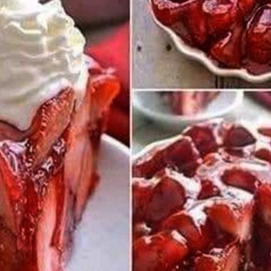 easy fresh strawberry pie recipe with shortbread crust and vanilla custard