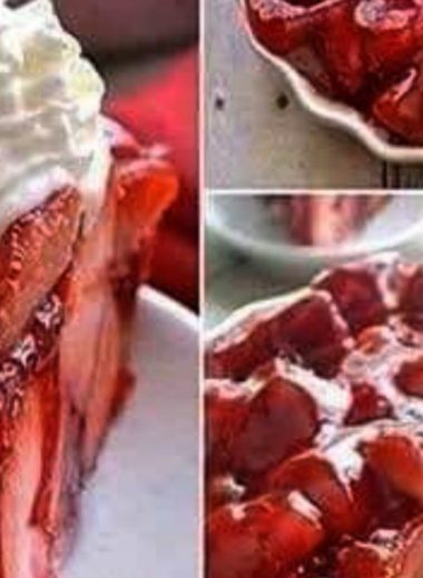 easy fresh strawberry pie recipe with shortbread crust and vanilla custard