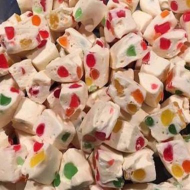 easy holiday nougat recipe festive red and green gumdrop delight