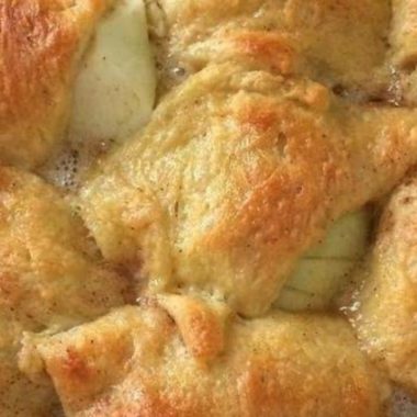 easy homemade apple dumplings recipe with cinnamon sugar glaze