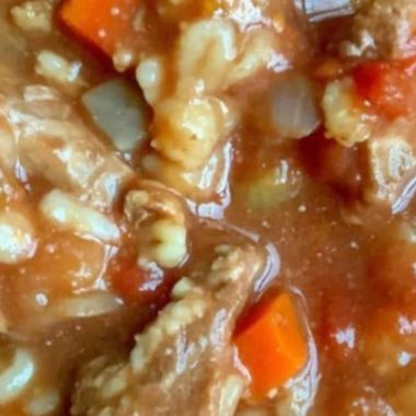 easy lazy tomato beef barley soup recipe hearty healthy and delicious