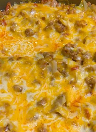 easy low carb cheesy cabbage casserole recipe one pan keto dinner