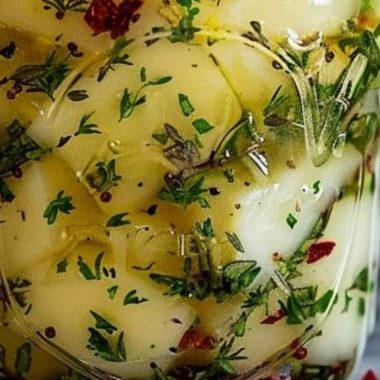 easy marinated cheese in a mason jar a party favorite recipe