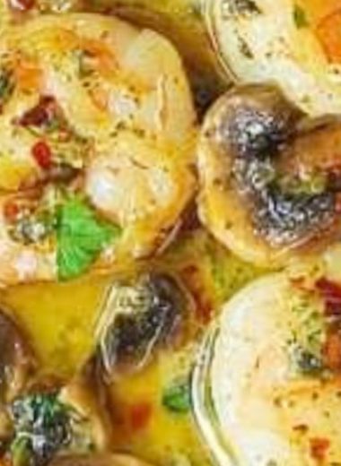 easy pan seared pesto shrimp with mushrooms a quick and flavorful dinner recipe