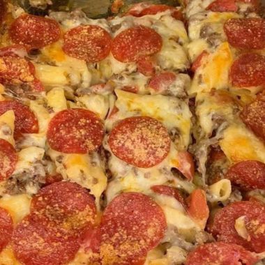 easy pepperoni pizza casserole recipe low carb family friendly comfort food
