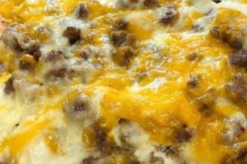 easy sausage egg and cheese biscuit casserole recipe perfect breakfast or brunch