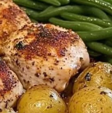 easy sheet pan chicken with roasted potatoes and green beans a one pan wonder