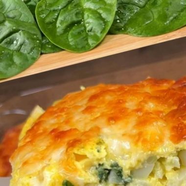 easy spinach and egg skillet with melty cheese a quick healthy breakfast recipe