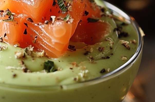 elegant christmas mousse with avocado and smoked salmon a festive appetizer recipe