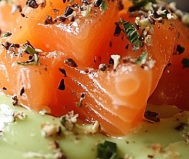 elegant christmas mousse with avocado and smoked salmon a festive holiday appetizer