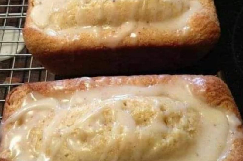 festive eggnog bread recipe a holiday quick bread with cinnamon rum glaze