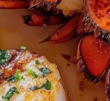 garlic butter lobster and scallops with lemon orzo a luxurious seafood feast