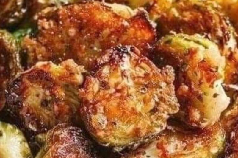 garlic parmesan roasted brussels sprouts easy crispy and flavorful side dish