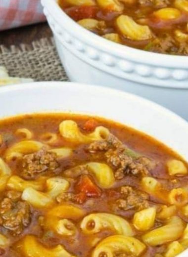 hearty beef and tomato macaroni soup recipe comfort in a bowl