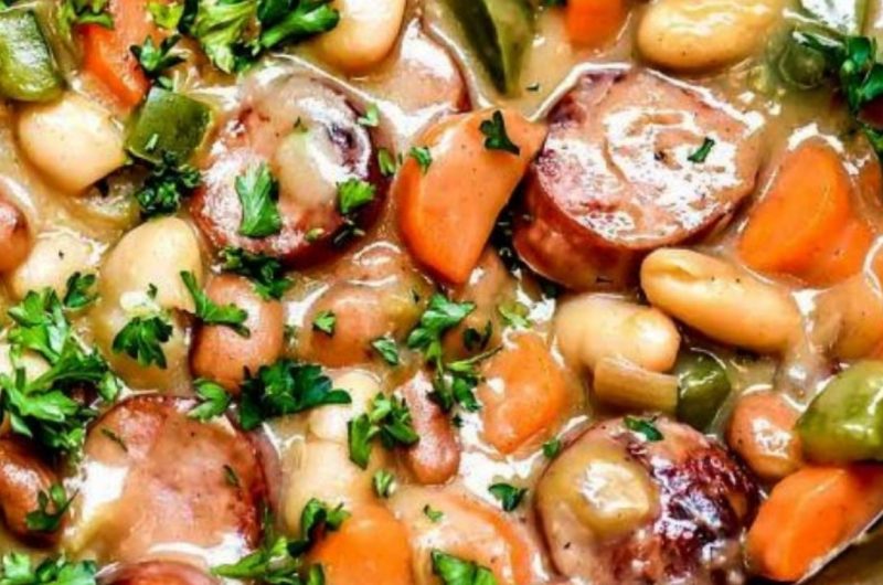 hearty creamy bean soup with sausage a comforting one pot meal