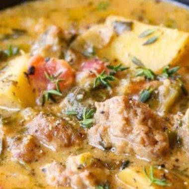 hearty creamy potato soup with italian sausage a comforting classic