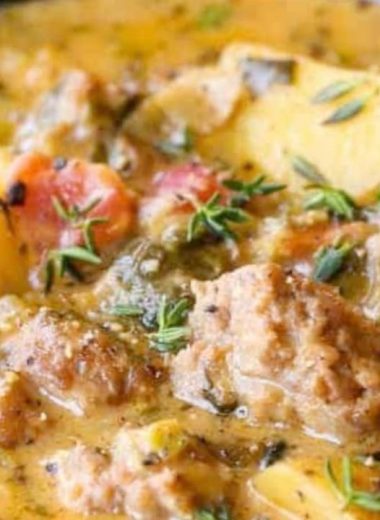 hearty creamy potato soup with italian sausage a comforting classic