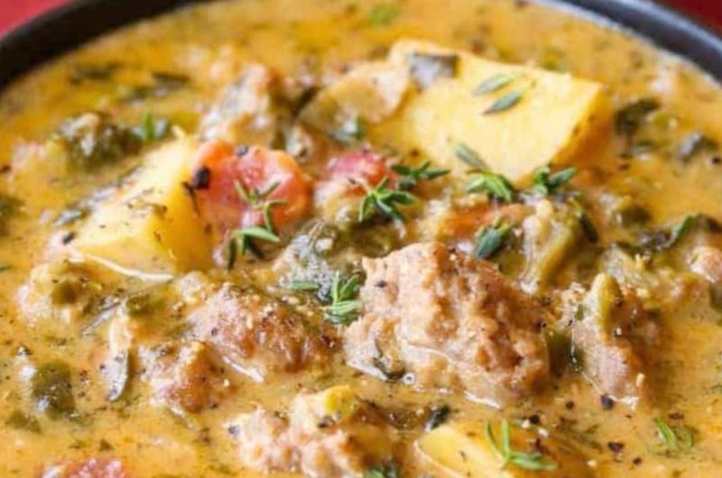 hearty creamy potato soup with italian sausage a comforting classic