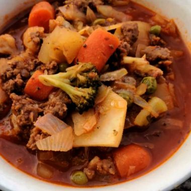 hearty ground beef stew with veggies a slow cooker comfort food recipe