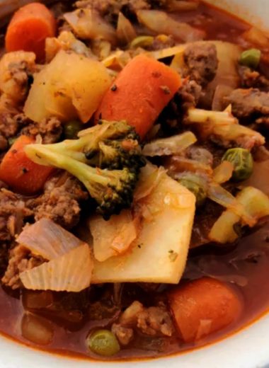 hearty ground beef stew with veggies a slow cooker comfort food recipe