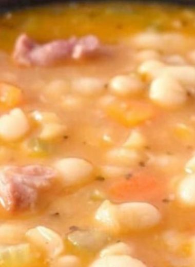 hearty navy bean soup with smoked ham shank a comforting classic recipe