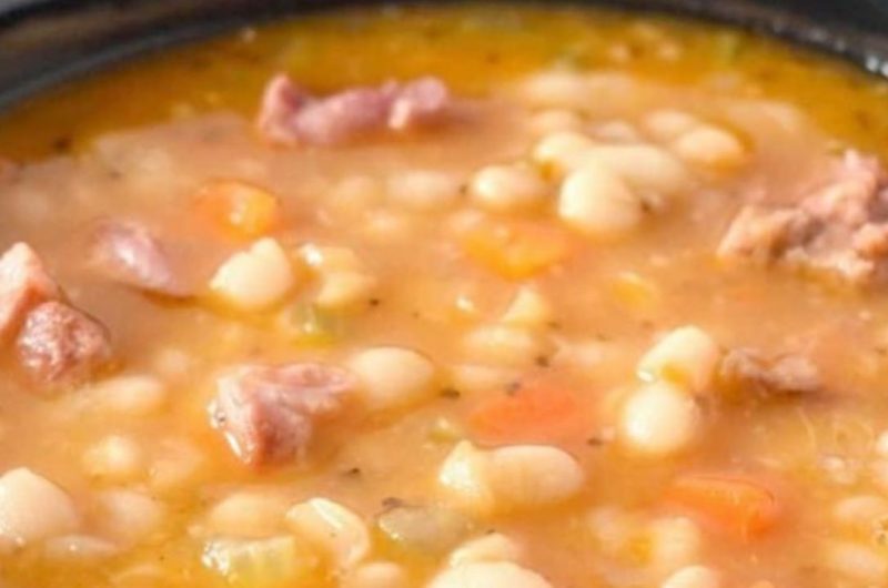 hearty navy bean soup with smoked ham shank a comforting classic recipe