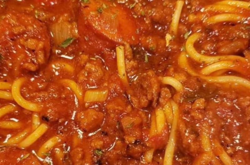 hearty spaghetti with sausage and ground beef a quick and easy family favorite
