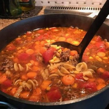 hearty vegetable beef noodle soup recipe comfort in a bowl