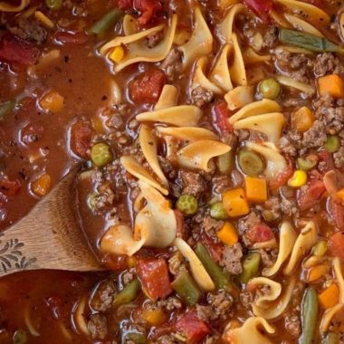 hearty vegetable beef noodle soup recipe easy flavorful and family approved