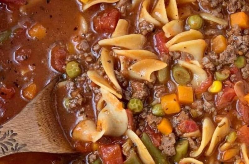 hearty vegetable beef noodle soup recipe easy flavorful and family approved