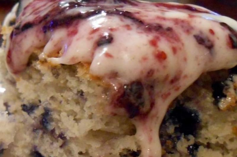 irresistible blueberry cake with cream cheese icing a burst of freshness in every bite