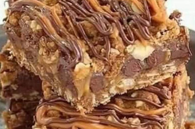 irresistible caramel chocolate oatmeal bars recipe easy chewy and decadent dessert