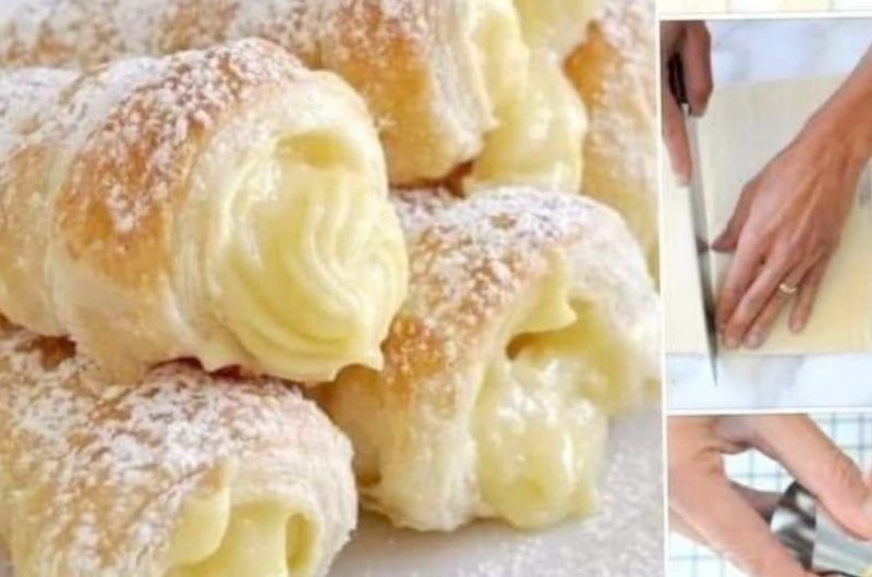 italian cream stuffed cannoncini a delightful pastry recipe