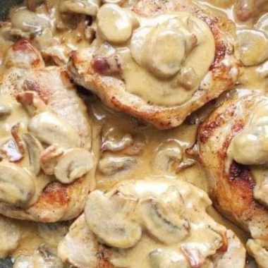 juicy bacon mushroom pork chops recipe a creamy savory delight