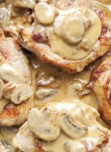 juicy bacon mushroom pork chops recipe a creamy savory delight