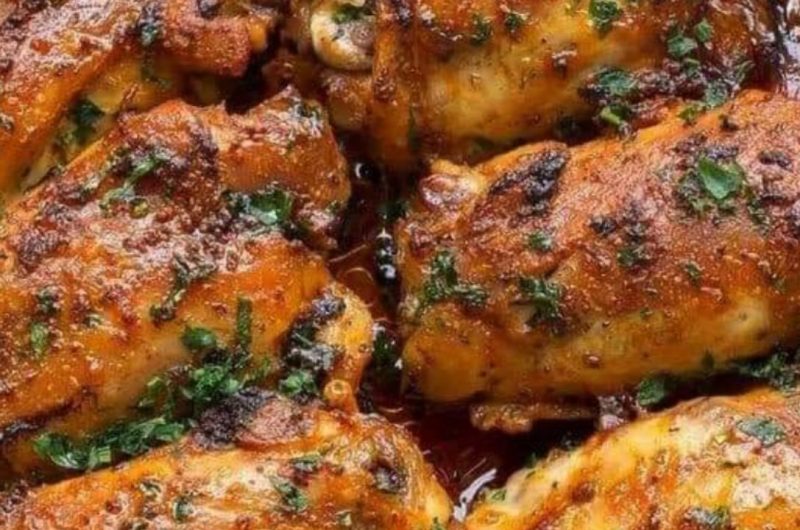 juicy baked chicken thighs easy flavorful and perfectly crispy