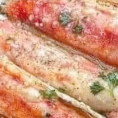 juicy baked crab legs in garlic herb butter sauce a seafood lovers dream