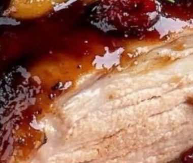 juicy cranberry dijon pork loin roast with apple cider glaze a festive holiday main dish