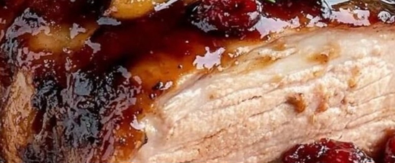 juicy cranberry dijon pork loin roast with apple cider glaze a festive holiday main dish