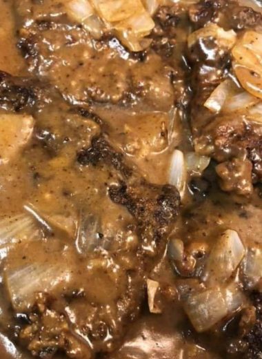 juicy cubed steak with rich onion gravy a comfort food classic