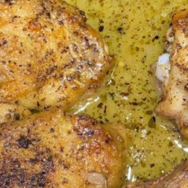 juicy garlic roasted chicken thighs with creamy parmesan gravy a flavorful dinner recipe