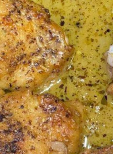juicy garlic roasted chicken thighs with creamy parmesan gravy a flavorful dinner recipe