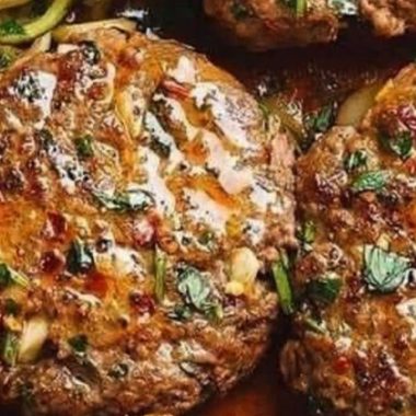 juicy hamburger steaks with rich onion gravy a comfort food classic 2