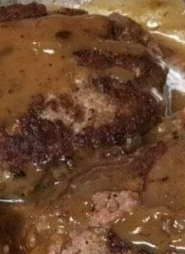 juicy hamburger steaks with rich onion gravy a comfort food classic