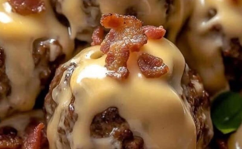juicy homemade meatballs with rich creamy cheese sauce recipe