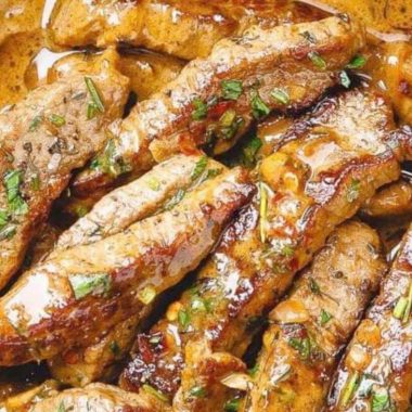 juicy pan seared steak in rich butter sauce a quick and easy gourmet recipe