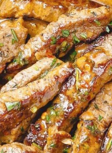 juicy pan seared steak in rich butter sauce a quick and easy gourmet recipe