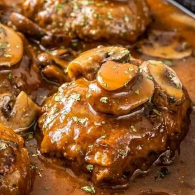 juicy salisbury steak with rich mushroom gravy a comfort food classic